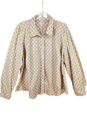 Foxcroft 20W Wrinkle Free Plaid Button Down Shirt Plus Size Long Sleeve
